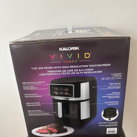 not available KALORIK Vivid Touch 7qt High-Res Touchscreen Air Fryer with - Picture 4 of 14